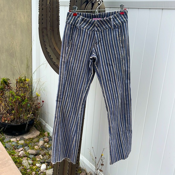 Vintage 90's Bubblegum USA Striped Flare Corduroy low rise pants - Picture 4 of 16